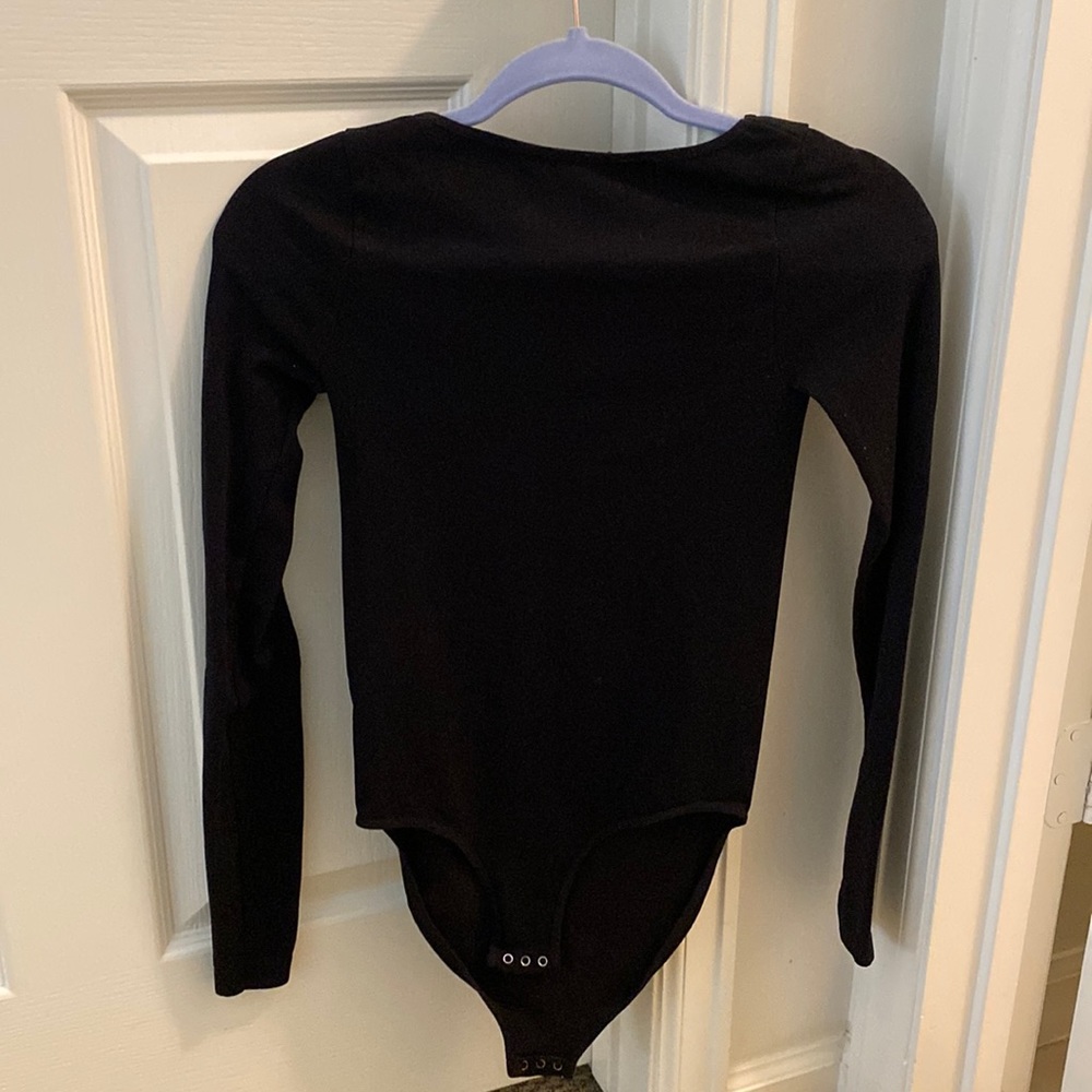 Free People Black Bodysuit
